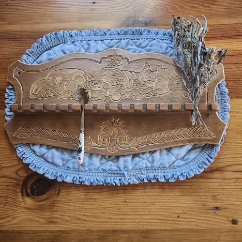 Vintage wood spoon holder - vintage,