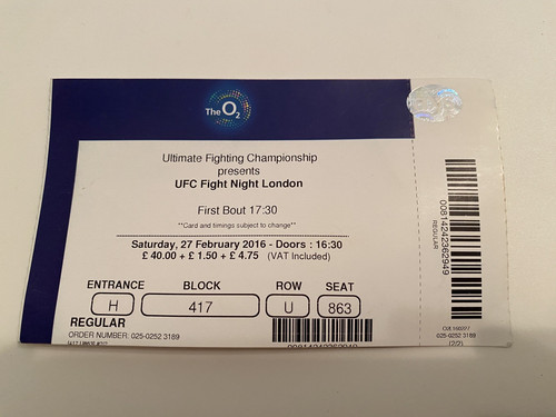 Ufc fight night ticket - ufc,