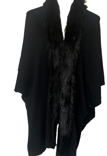 Chico cape poncho - poncho, black
