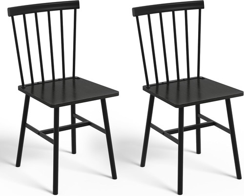 Black windsor dining chairs - black,