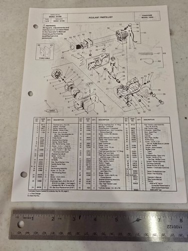 Poulan chainsaw parts - chainsaw,