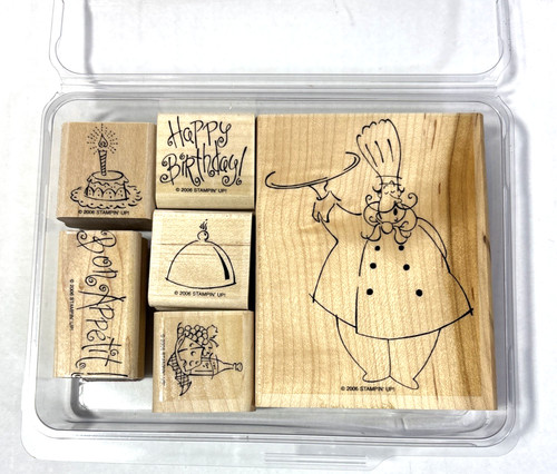Stampin wood mounted food - wood,