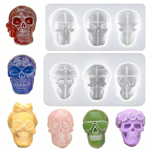 Pack skull silicone molds - skull,