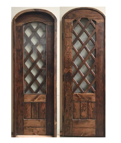 Rustic reclaimed lumber arched