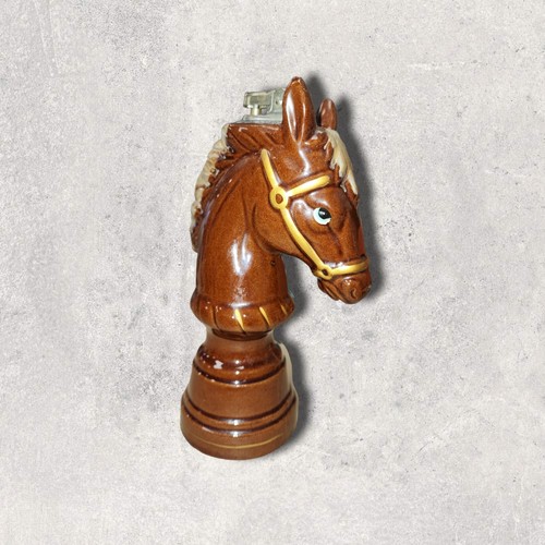 Vintage painted ceramic horse - painted,