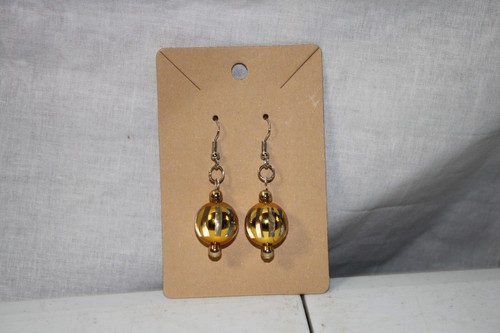 Bead ornament earring gold - bead,