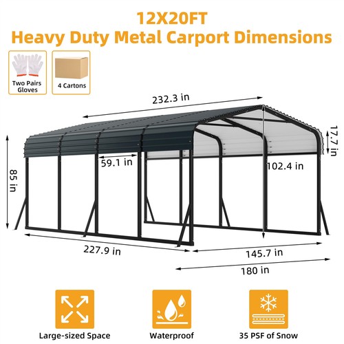 Metal carport galvanized - metal,