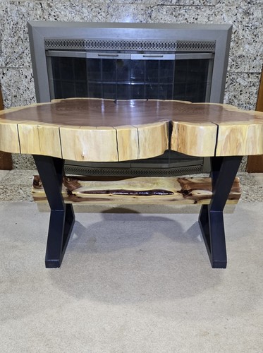 Live edge redwood table - live,
