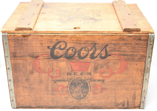 Vintage coors beer wood crate - coors,