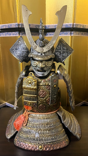 Vintage japanese metal samurai - japanese,