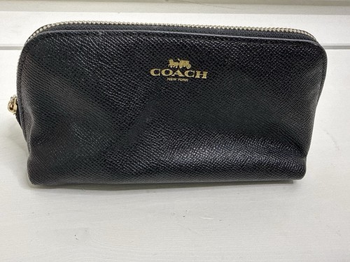Coach f57857 black leather - black, zip