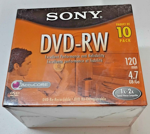 Sony dvd pack discs - dvd-rw, with