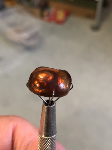 Mexican fire agate cabochon - fire, 12