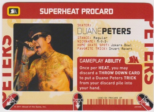 Duane peters skateboard card - duane,