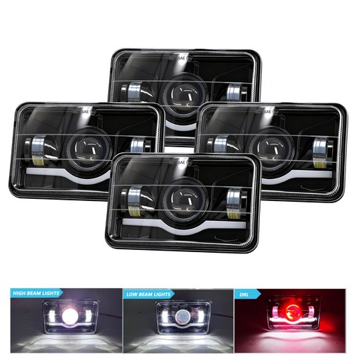 4pcs 4x6 led headlights - headlights, hi-lo