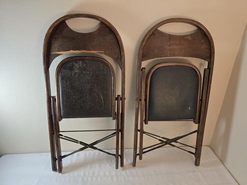 Set antique wood - of, folding