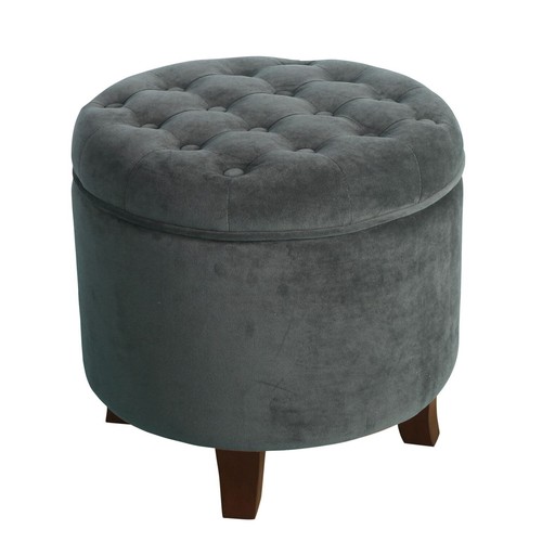 Dark gray velvet - gray,