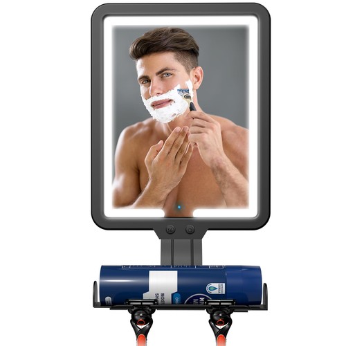 Lighted shower mirror - lighted,