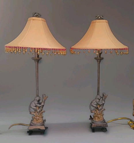 Berman pair monkey lamps - pair,