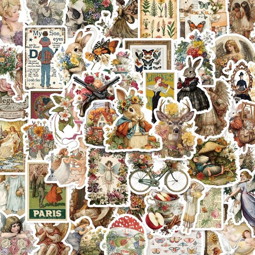 300 pcs vintage stickers - 300, junk