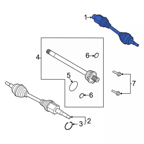 Genuine ford axle - ford, assembly