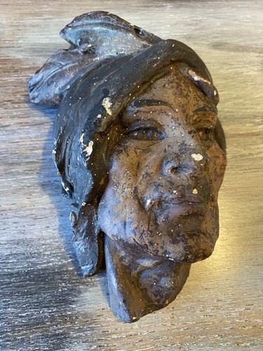 Vintage chalkware native - vintage,