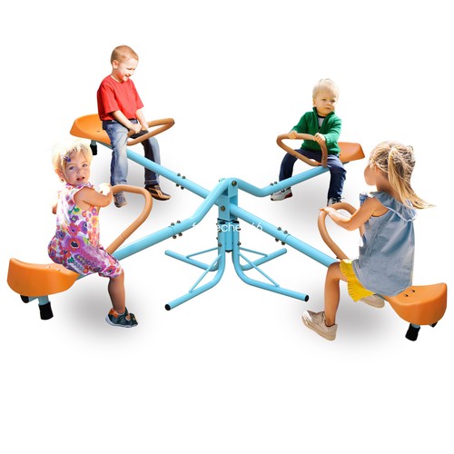 Kids spinning seesaw outdoor - kids,