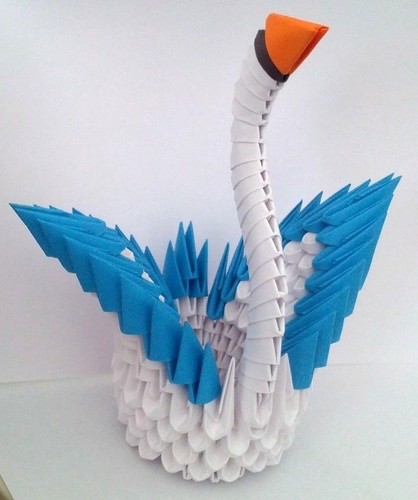 Hand made origami swan - swan,