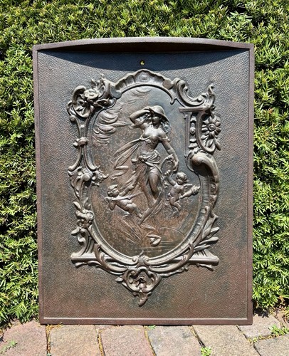 Antique cast iron fireplace - antique,