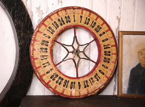 Antique gambling wheel 1930 - antique,