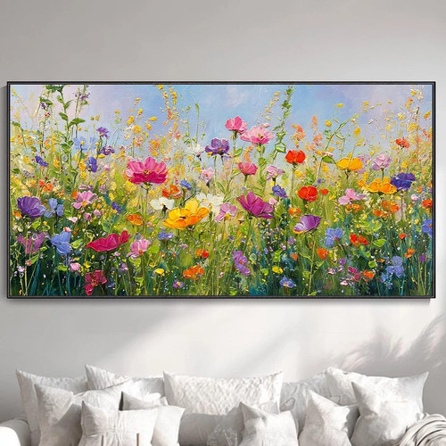 Colorful flower landscape - colorful,