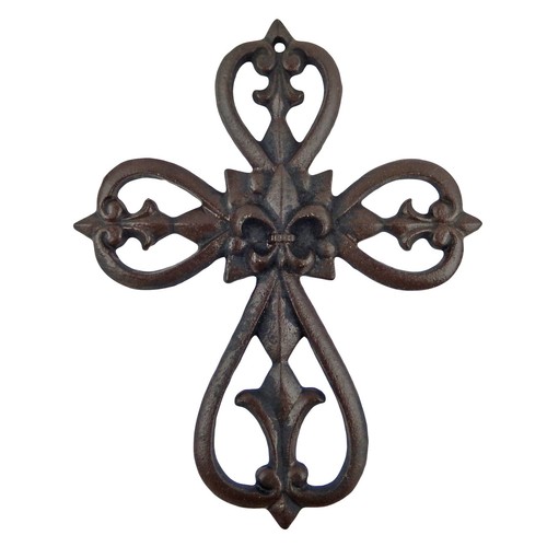 Fleur lis wall cross cast - de,