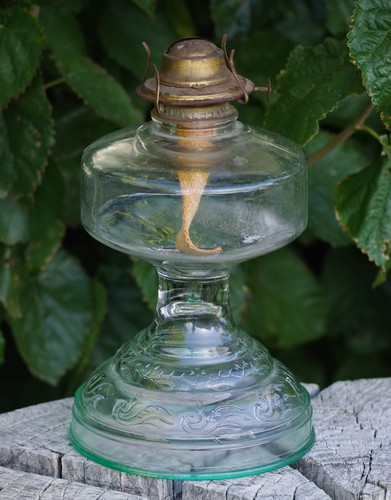 Antique hurricane oil lamp - antique,