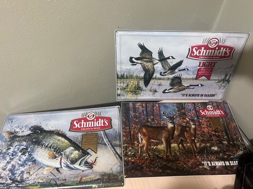 Vintage schmidt beer signs - beer,