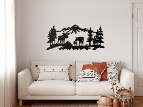 Moose metal wall - moose,