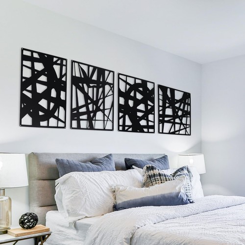 Black metal wall art - metal,