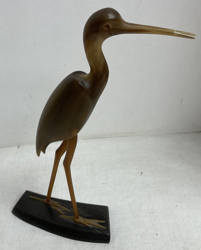 Vintage wooden sculpture stork - vintage,