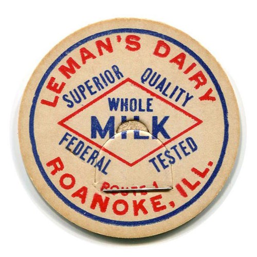 Leman dairy roanoke milk - leman's, il