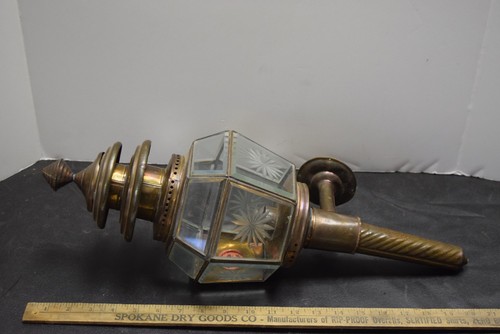 Antique brass carriage stage - brass,