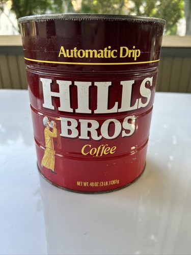 Hills brother coffee can - coffee, metal