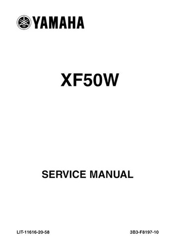 Yamaha xf50w scooter - scooter, 2007