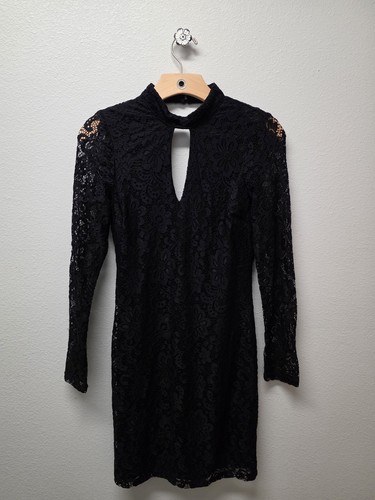 Medium black lace dress - dress, party