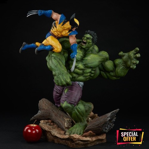 Hulk wolverine statue - hulk,