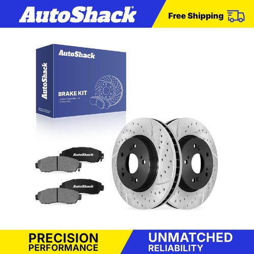 Front drilled slotted brake - front,