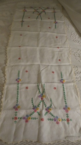 Vintage embroidered dresser - vintage,