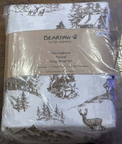 Bearpaw flannel sheets bear - flannel, sheets-bear