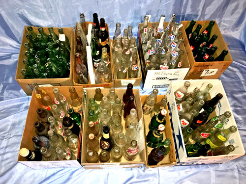 Various empty glass soda - glass,