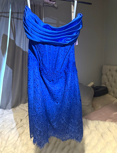 Sherri hill blue strapless - sherri,