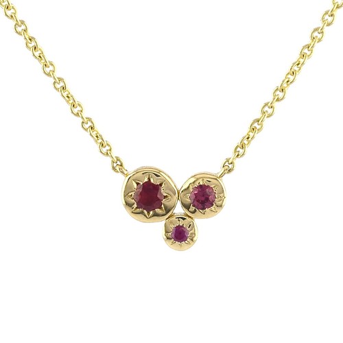 Genuine ruby necklace 14k - necklace, |