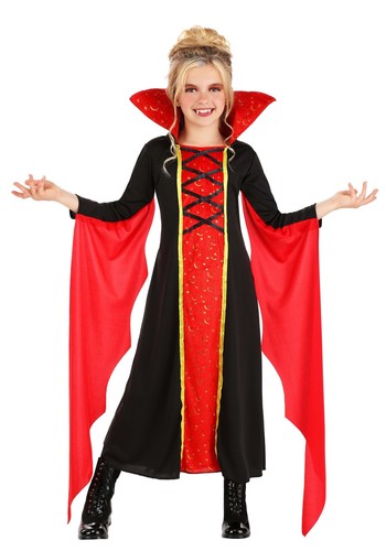 Girl queen vampire costume - girl's,